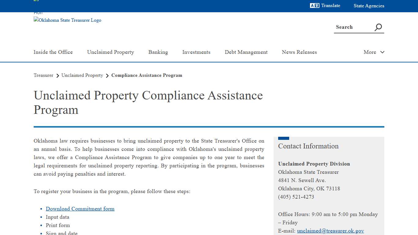 Compliance Assistance Program